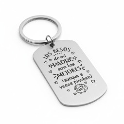 Llavero con frase Los besos...